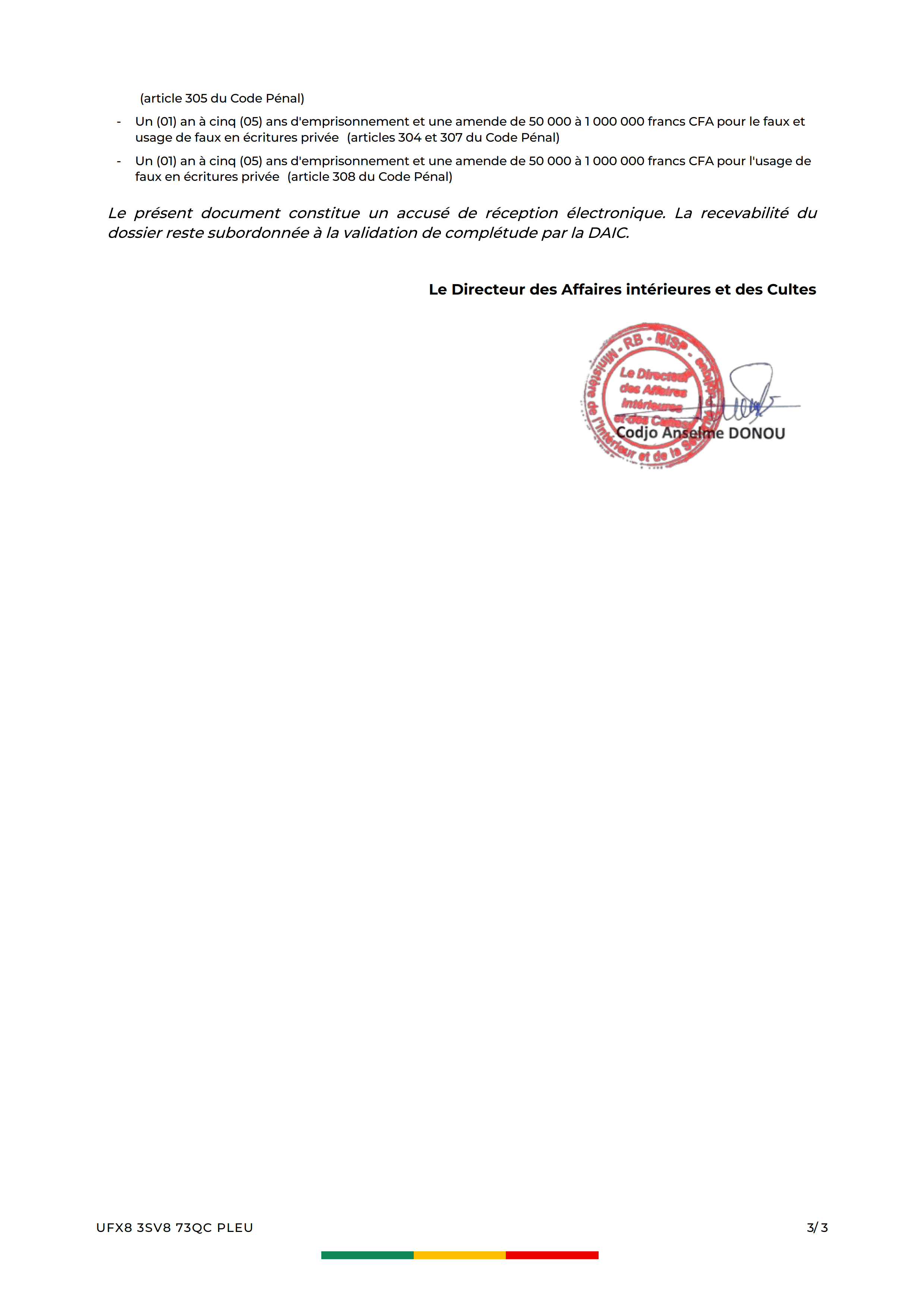 Reregistrement P3
